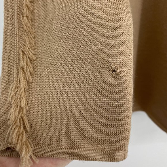 MSGM Tan Wool long sleeve fringe sweater dress - Picture 9 of 14